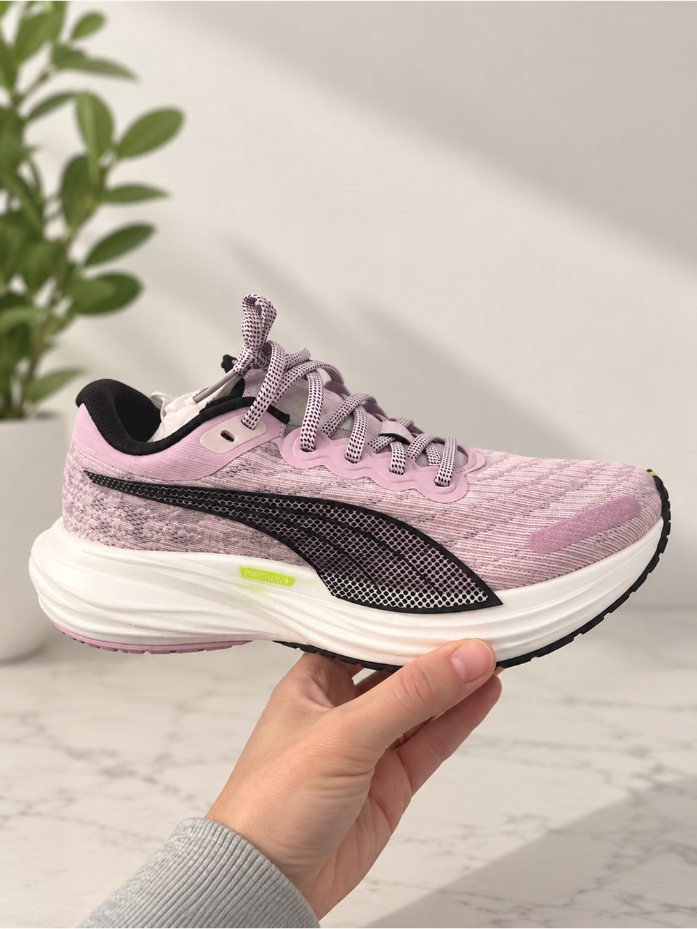 Puma Women's Light Pink & Black Mesh Running Shoes